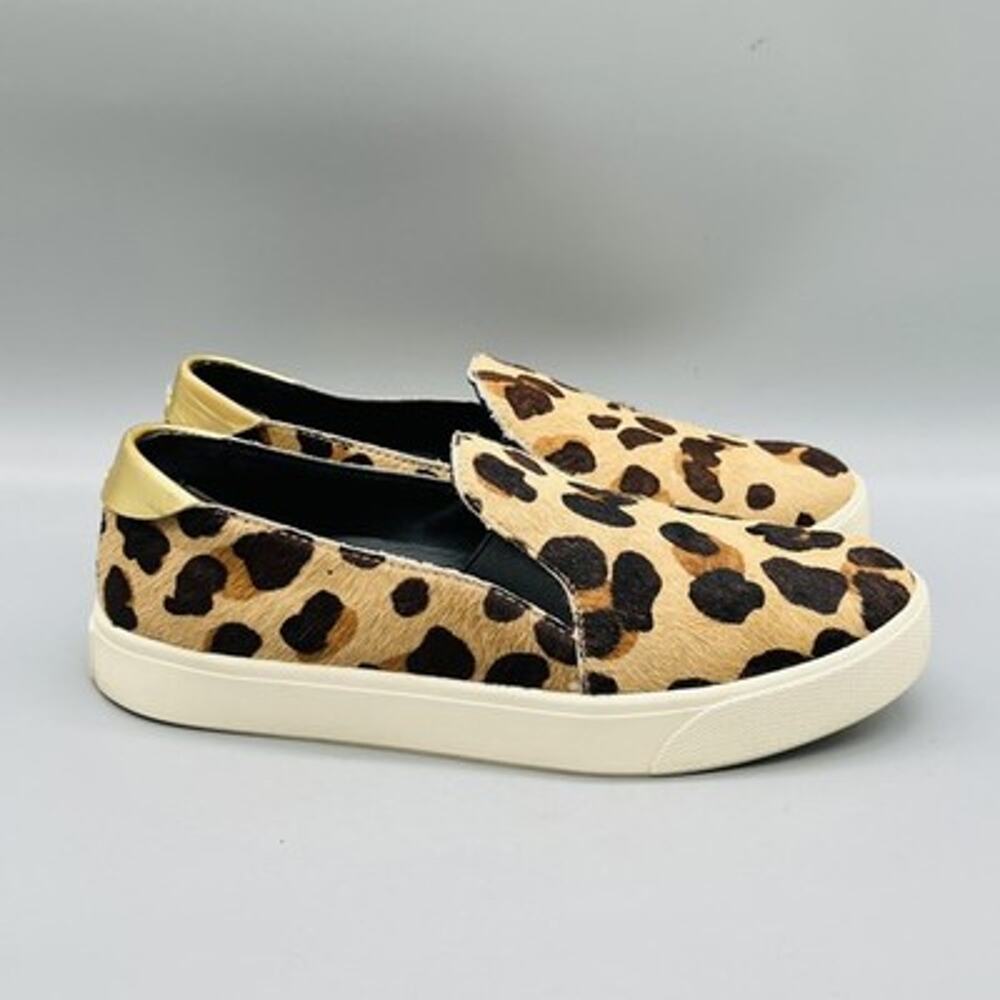 Cole Haan Shoes Womens 7.5 Brown Leopard Pony Hair GrandPro Slip On Sneakers